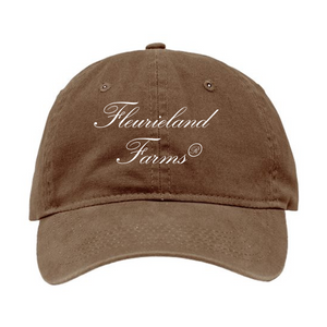 BROWN FLEURIELAND FARMS DAD HAT