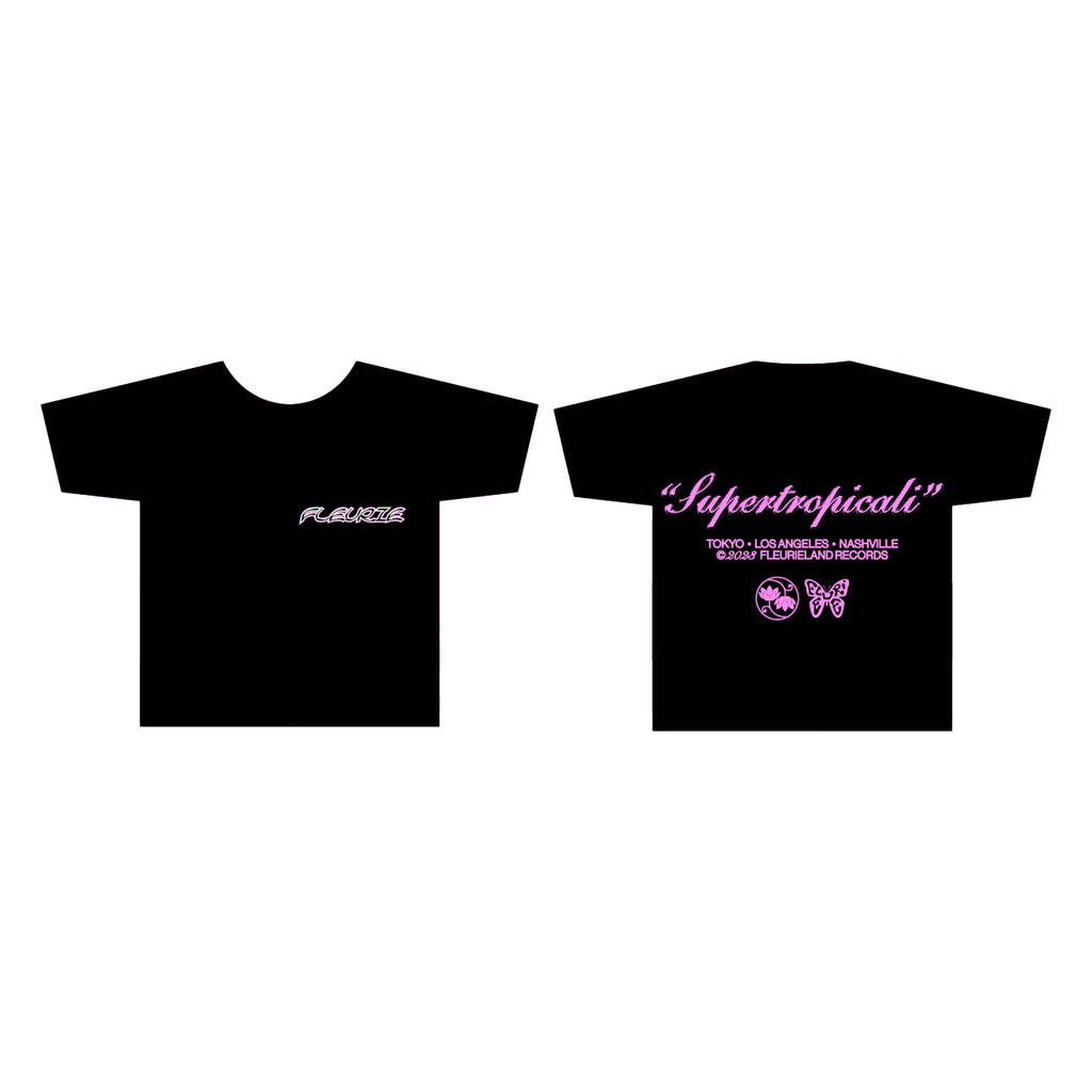 SUPERTROPICALI BLACK T-SHIRT